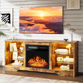 PRETZI Fireplace TV Stand with 18" Fireplace Up to 65" TVs, TV Media Console by PRETZI