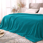 BEDELITE Fleece Blanket Soft Plush King Size Bed Blanket Teal Blue 108"x90" | by BEDELITE