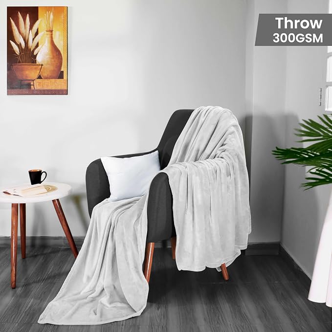 Utopia Bedding Ultra Soft Fleece Bed Blanket Throw Size White | Microfiber - Image 2