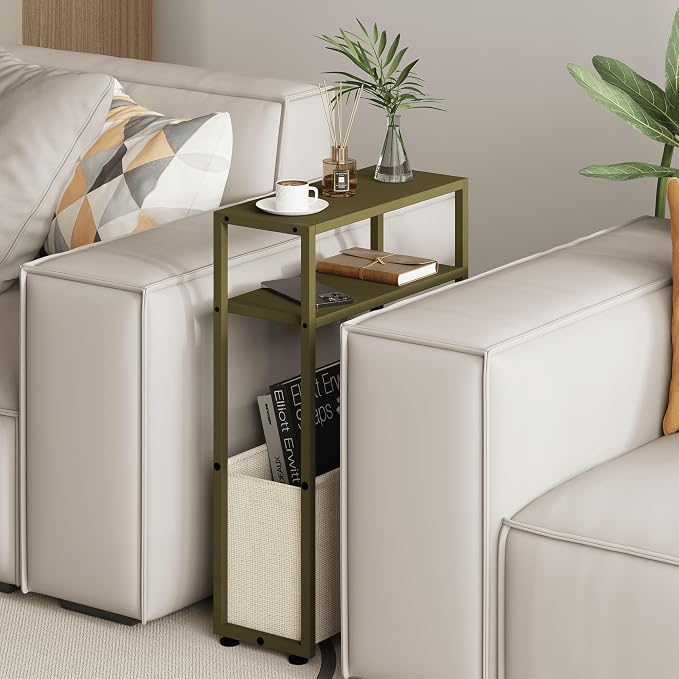 Leomonio Narrow Side Table, Slim End Tables - Image 4