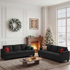 Apicizon 89" Modern Sofa Couch Set, Corduroy Couch 2 Piece Sofa Set - Image 3