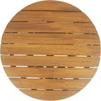 Merax Patio Outdoor Acacia Wood Round Coffee Table - Image 4