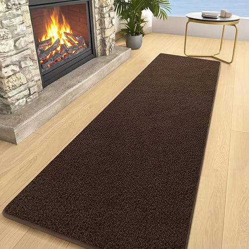 2x10 Runner Rug for Hallway, Long Runner Rugs Non Slip, Coffee | Soft Washable - Image 2