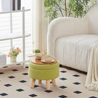 Wimarsbon Storage Ottoman, Modern Round Footrest - Image 2