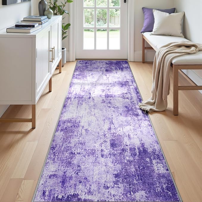 RELEANY Washable Runner 2'x8' Abstract Area Rug by RELEANY