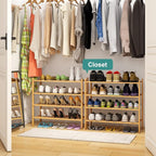 viewcare 4-Tier Bamboo Shoe Rack - Image 2