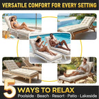 2 Pack 72x21 Inch Folding Chaise Lounge Cushion Quick Dry - Image 6