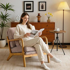 Karl home Mid Century Modern Accent Chair - Image 3