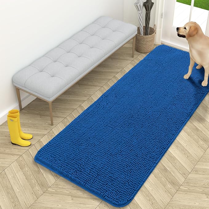 OLANLY Dog Door Mat for Muddy Paws 59x24, Super Absorbent Chenille Mud Mat | by OLANLY