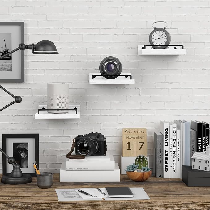 RYOFOBETTO Small Floating Shelf, 6 X 6 Inches Farmhouse Wall Shelves - Image 4