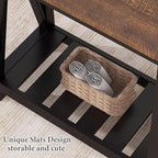 ChooChoo Farmhouse End Table, Rustic Vintage Narrow End Side Table - Image 7