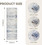 2x6 Runner Rug Non Slip, Washable Hallway Runner Rug, Nursery Room, Soft Runner - Image 2