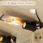 Corner Curio Cabinet, Light Bulb Inclued, Wine Bar China Cabinet - Image 4