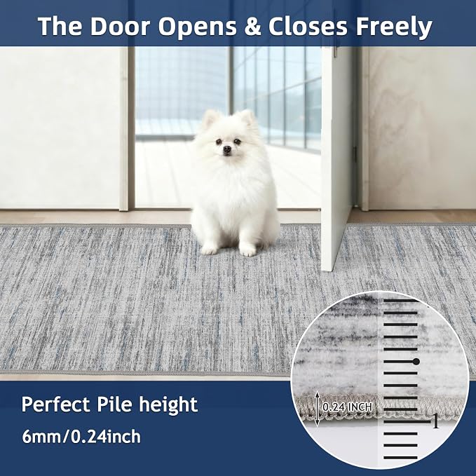 Washable Runner Rugs 3x10 Abstract Kitchen Runner Rug Non Slip Backing - Image 5