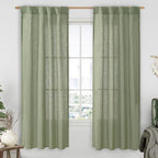Light Filtering Linen Curtains 72 inches Long by LAMIT