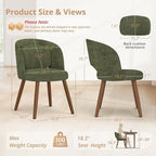 LUE BONA Dining Chairs Set of 6, Modern Upholstered Kitchen Chairs - Image 2