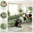 LEVELEVE 147" U-Shape Modular Sofa - Image 6