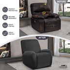 ANARACHON Leather Look Recliner Chair Covers, 4-Pieces Stretch Recliner Cover - Image 5