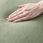 MIULEE Linen Fringe Decorative Euro Throw Pillow Covers Sage Green 26x26 | Set - Image 2
