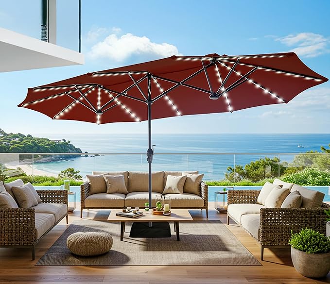 SUPERJARE 13ft Outdoor Patio Umbrella by SUPERJARE