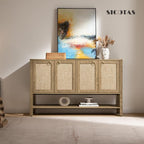 SICOTAS 55" Cherry Sideboard Buffet Cabinet - Image 4