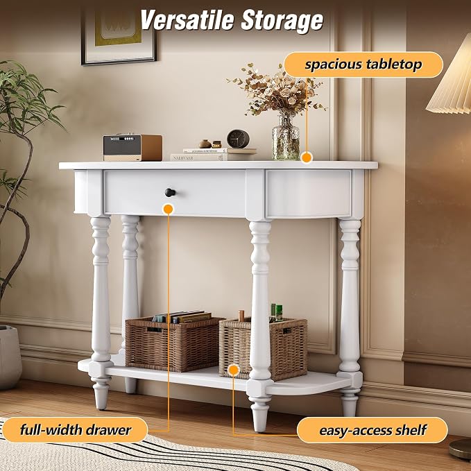 Retro Curved Console Table - Image 6