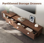 Extendable TV Stand for 65-100 Inches TVs – Walnut Entertainment Console - Image 5