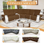 HDCAXKJ 100% Waterproof Reclining Sectional Couch Covers L Shape Recliner Sofa - Image 6