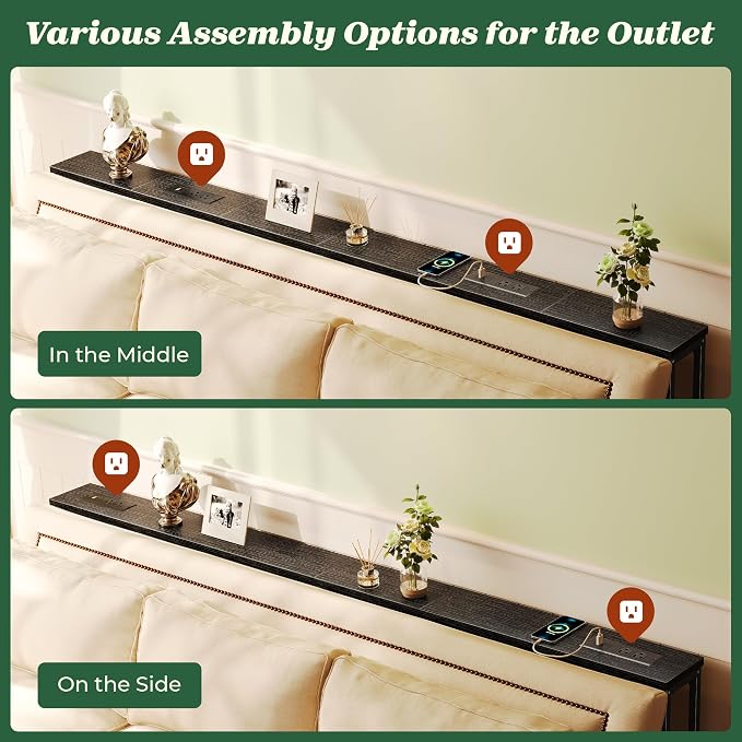SUPERJARE 5.7 Inch Console Table - Image 5