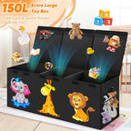 Mabahoo Extra Large Toy Box, Collapsible Toy Storage Organizer - Image 2