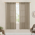 Light Filtering Linen Curtains 68 inches Long by LAMIT