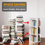 SpaceAid 3 Tier Rotating Bookshelf Tower, Spinning Bookcase Lazy Susan - Image 3