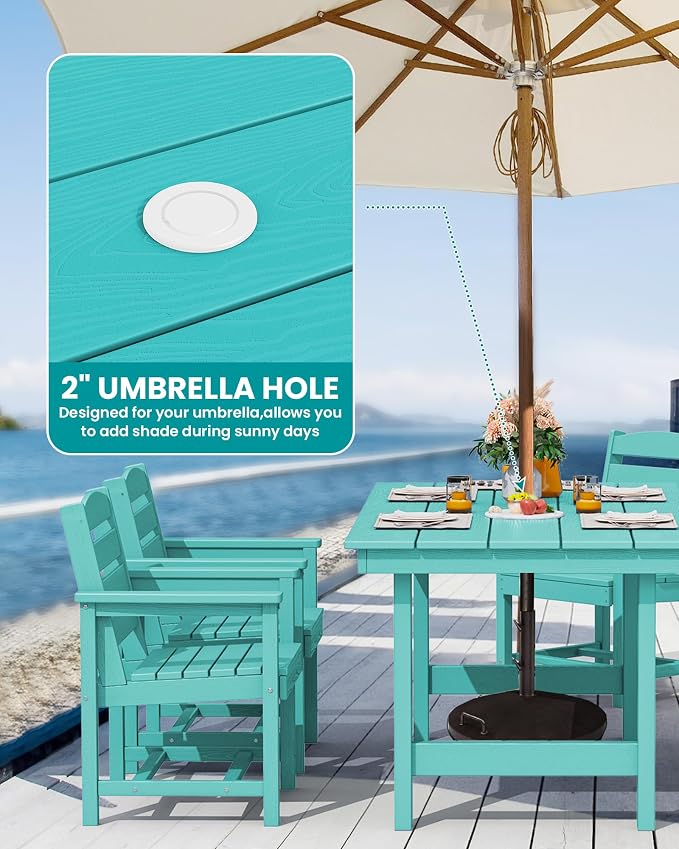 SERWALL Patio Dining Sets for 10 Person, HDPE Dining Set - Image 2