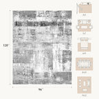 Rugflix 8x10 Area Rugs for Living Room, Washable Grey Large Rug | Machine - Image 2