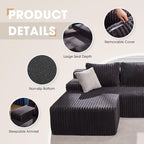 Modular Sectional Sofa Couches L-Shape Couch 3 Seat Modular Sofa Memory Foam - Image 6