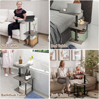 Faesun Swivel Side Table for Couch Arm, Height Adjustable C Table for Recliner - Image 8