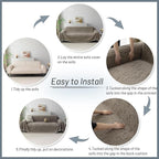 MYSKY HOME Boho Couch Cover Sand Sofa Covers Washable, Farmhouse Sofa Slipcover - Image 7