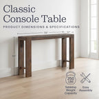 Alaterre Furniture Classic Solid Wood Console Table - Image 2