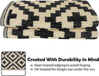 SAND MINE Reversible Mats, Plastic Straw Rug, Modern Area Rug, Large Floor Mat - Image 5