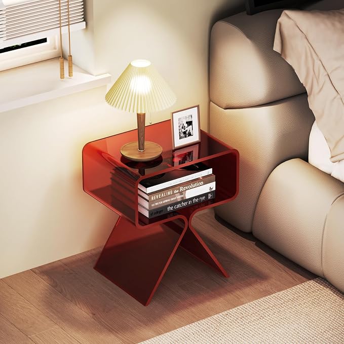 Acrylic Nightstand Side Table Modern Design Clear Home Decor Display End Table - Image 5
