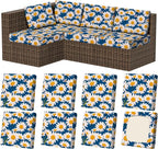 8Pcs Outdoor Cushion Covers, Stretch Patio Furniture Couch Chair Slipcovers | by VORSHAPE