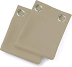 Beige Thermal Blackout Curtains/52 x 63 Inch/Set of 2 Panels Room Darkening - Image 8