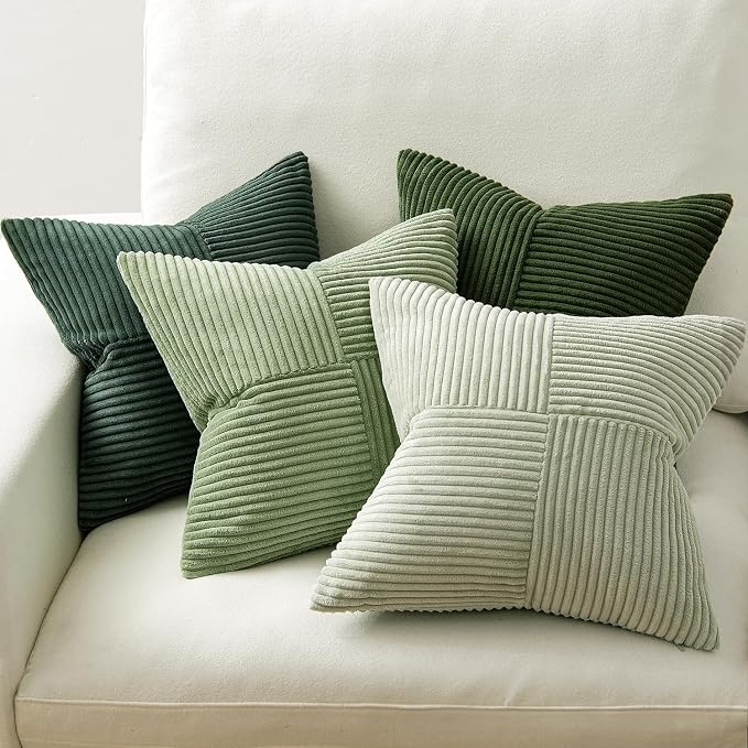 MIULEE Spring Green Decorative Throw Pillow Covers 18x18 Inch Set of 4 Boho - Image 4