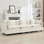 111'' Sectional Cloud Deep Seat Couch, Modern Comfy Chenille Modular Sectional - Image 7