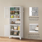 YAUWOH 69" Tall Metal Pantry Cabinet - Image 5
