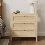 EYYTHUNG 3 Drawer Nightstand Set of 2, Farmhouse Large Bedside End Table - Image 8
