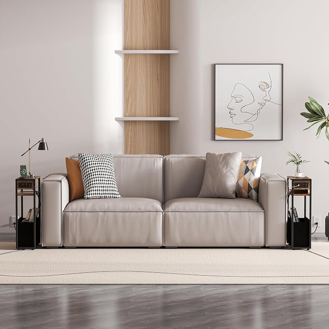 Leomonio Narrow Side Table, Slim End Tables - Image 4