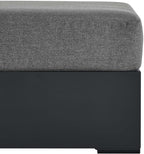 Modway Tahoe Aluminum Ottoman in Gray Charcoal - Image 6