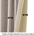 MIULEE 100% Blackout Linen Curtains - Image 6