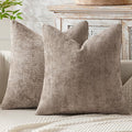 MIULEE Decorative Couch Throw Pillow Covers 22x22 Inch Light Khaki 2 Pack | by MIULEE